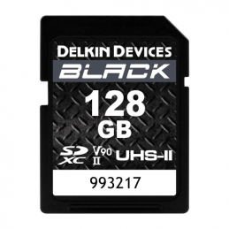DELKIN 128GB BLACK USH-II C10 U3 V90 SDXC | Fcf Forniture Cine Foto