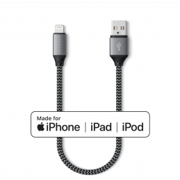 SATECHI ST-TAL10M CAVO USB-A LIGHTNING 25CM - SPACE GRAY | Fcf Forniture Cine Foto
