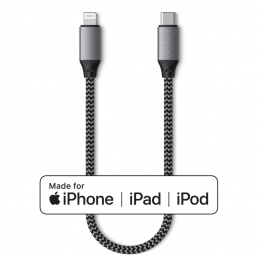 SATECHI ST-TCL10M CAVO USB-C LIGHTNING 25CM - SPACE GRAY | Fcf Forniture Cine Foto