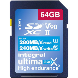 INTEGRAL 64GB V90 SDXC READ 280MB/S WRITE 240MB/S | Fcf Forniture Cine Foto