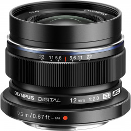 OLYMPUS M.ZUIKO DIGITAL ED 12mm F2 BLACK - GARANZIA POLYPHOTO ITALIA | Fcf Forniture Cine Foto