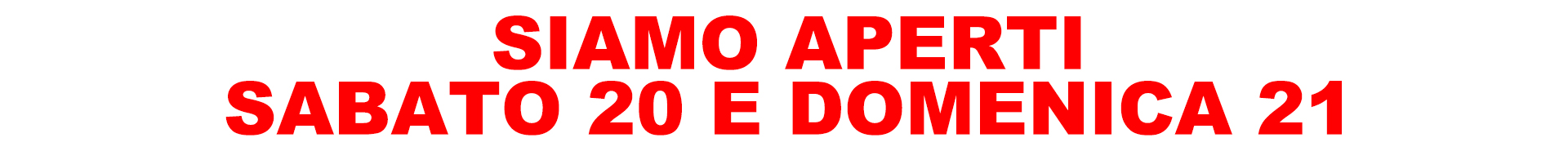 Apertura 20/21 Dicembre